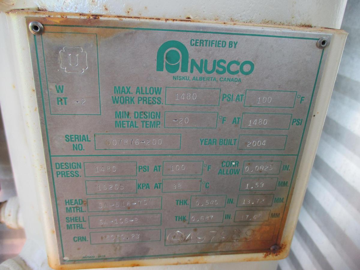 Used 12" 1440 PSI Vertical Sweet Nusco Separator
