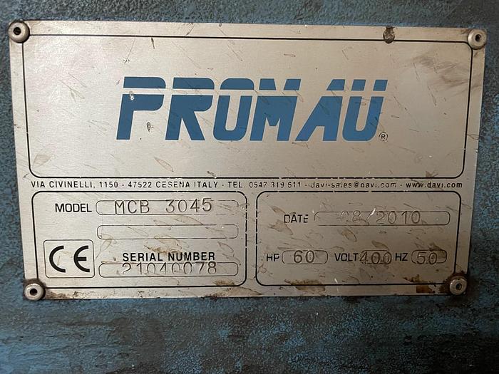 Used BRUGT PLADEVALSE FABRIKAT DAVI, MODEL MCB 3045