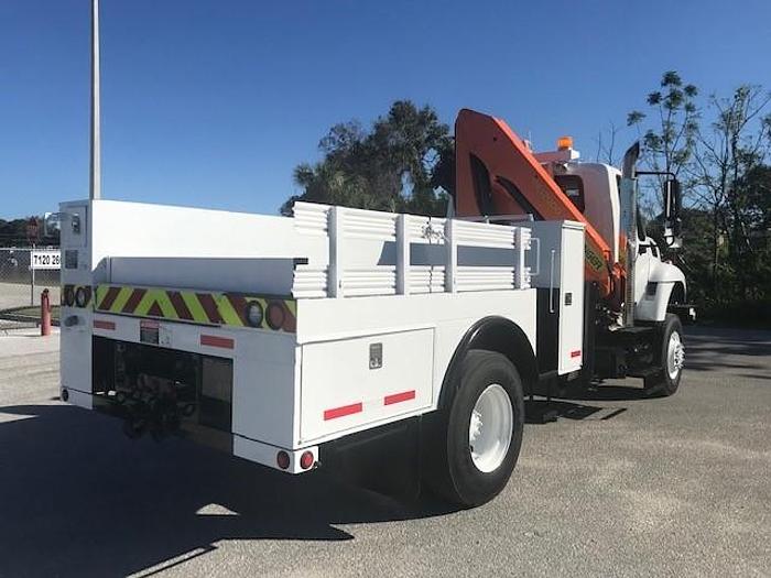 Used 2008 International 7400 4x4 Flatbed Knuckle Boom Truck - C44369