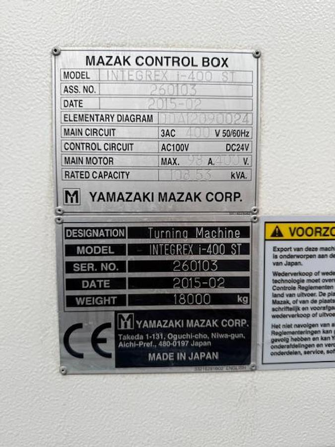 Usato CENTRO MULTITASKING USATO MAZAK INTEGREX i-400 ST