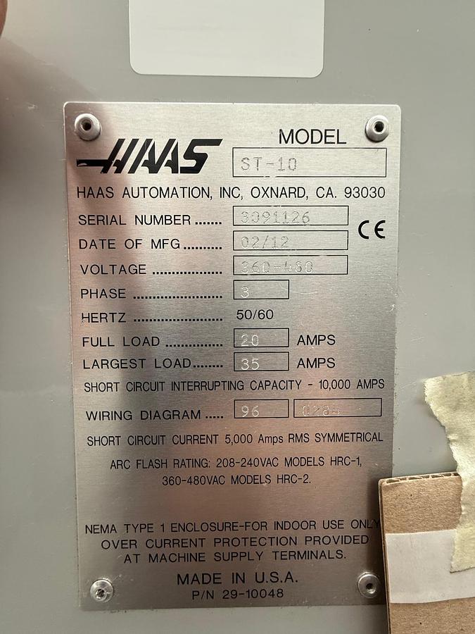 Usato TORNIO ORIZZONTALE USATO CNC HAAS ST - 10