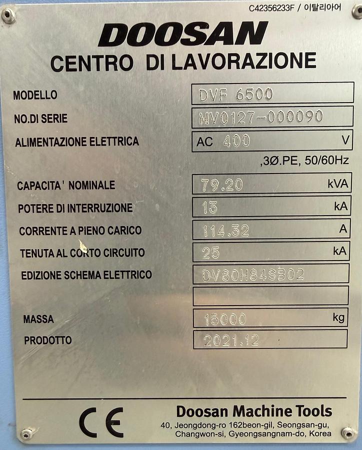 Usato CENTRO DI LAVORO DVF 6500 SIMENS