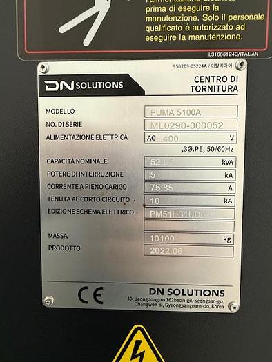 Usato TORNIO ORIZZONTALE DOOSAN PUMA 5100A