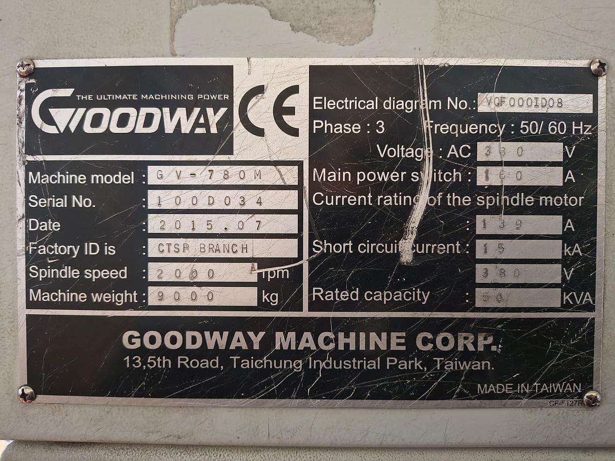Usato TORNIO VERTICALE USATO GOODWAY GV 780 M 