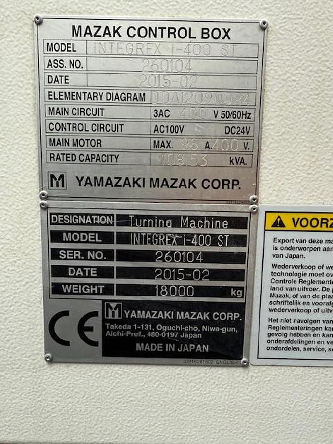 Usato CENTRO MULTITASKING USATO MAZAK INTEGREX i-400 ST