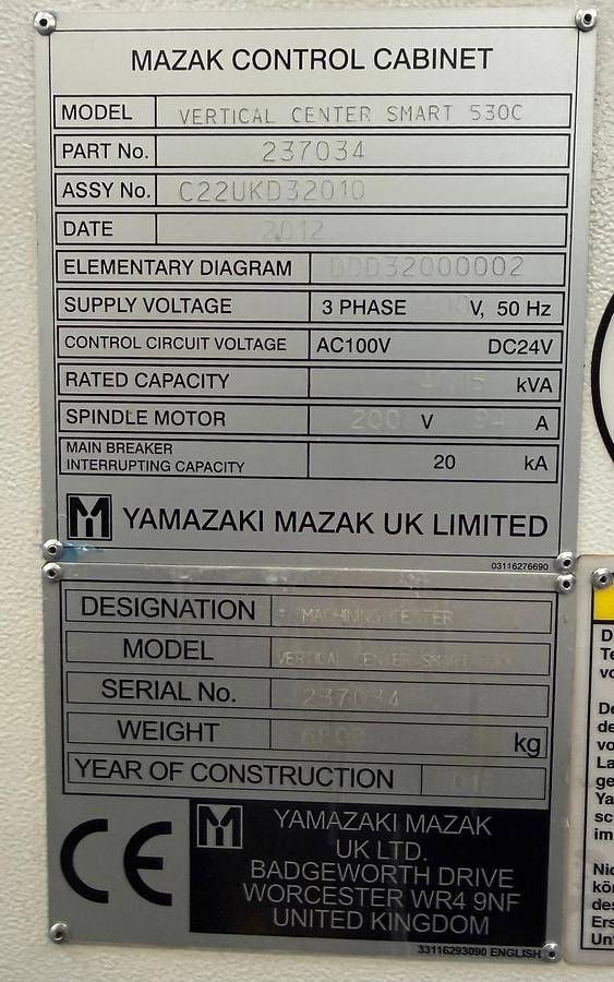 Usato CENTRO DI LAVORO VERTICALE MAZAK USATO VCS 530C