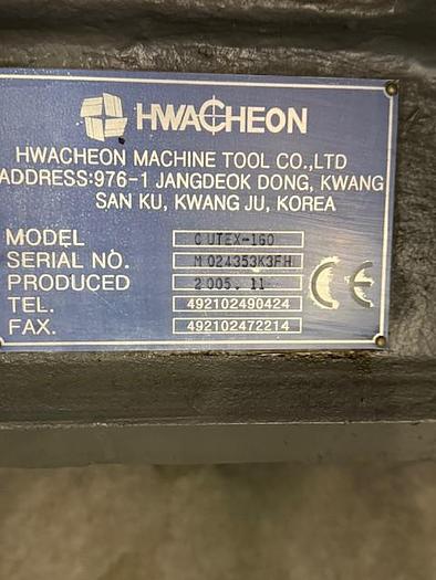 Usato TORNIO ORIZZONTALE CNC HWACHEON CUTEX 160