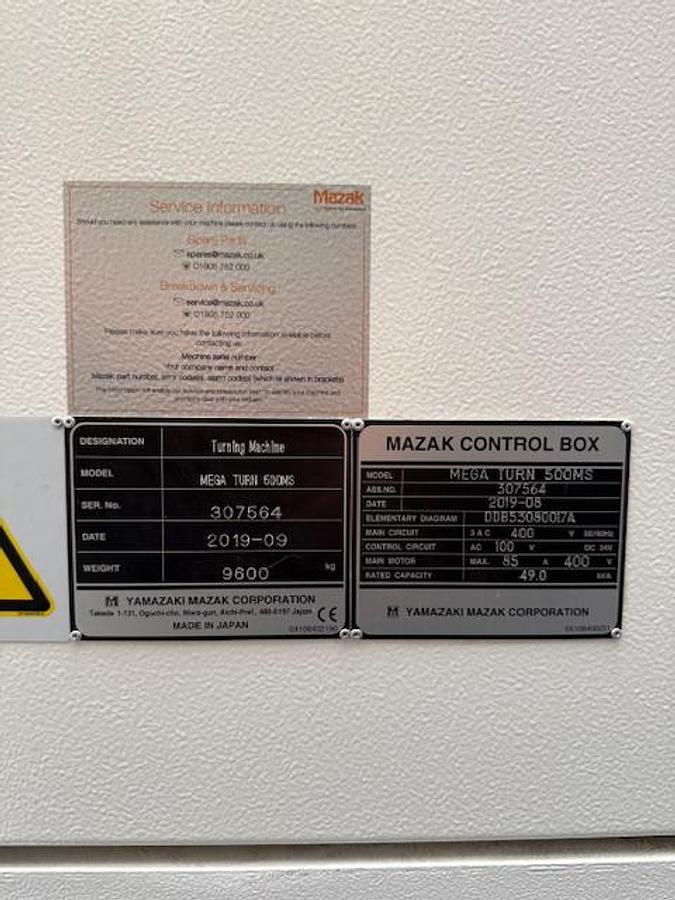 Usato Tornio verticale usato Mazak Megaturn 500 MS Sinistro