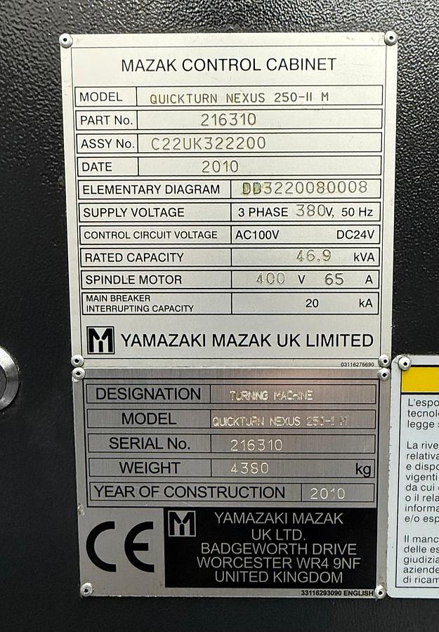 Usato TORNIO ORIZZONTALE CNC USATO MAZAK QTN 250 M X 550