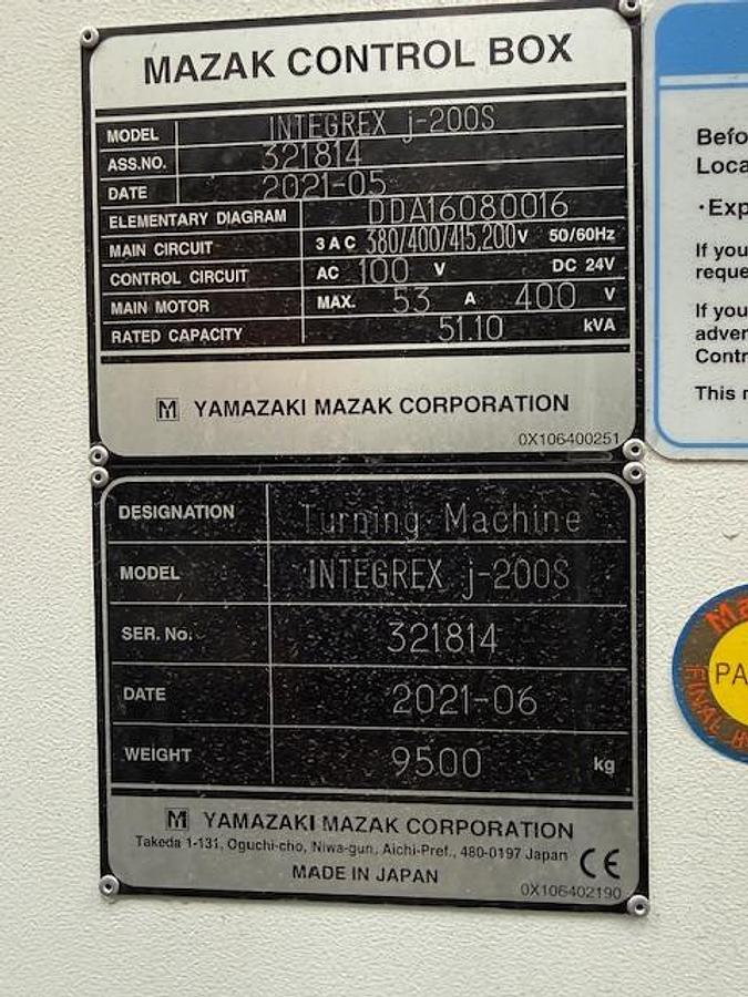 Usato CENTRO MULTITASKING USATO MAZAK INTEGREX J-200 S