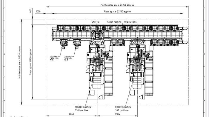 Usato 2003 MAZAK 2 x FH 6800 + FMS 48 PALLET