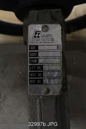 Used FCC 6" Hand Operated Knife Gate Valve #32997