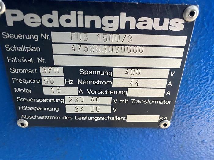 Used 1996 Peddinghaus Peddimat FDB 1500/3 Plate Drilling and Flame Cutting Machine
