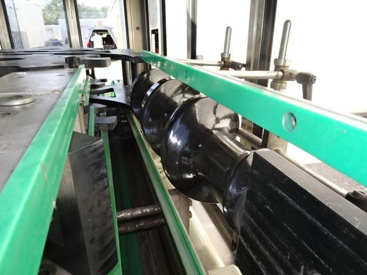 Used P.E. Labellers Futura S Cut & Stack Hot Melt Labeler