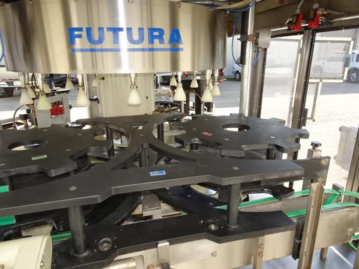 Used P.E. Labellers Futura S Cut & Stack Hot Melt Labeler