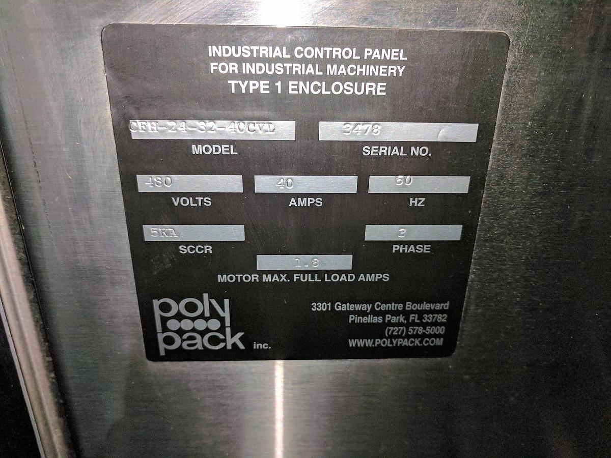 Used Polypack CFH 24-32-40 CVL Shrink Wrapper & Tunnel