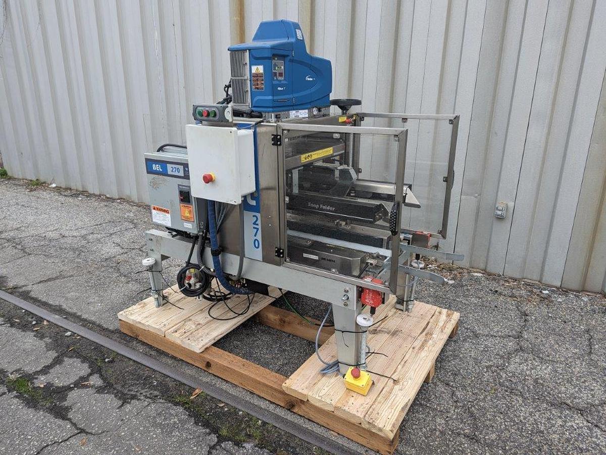 Used BEL 270 Auto Top & Bottom Case Glue Sealer