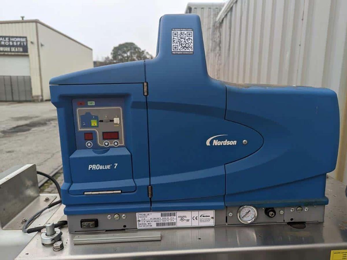 Used BEL 270 Auto Top & Bottom Case Glue Sealer