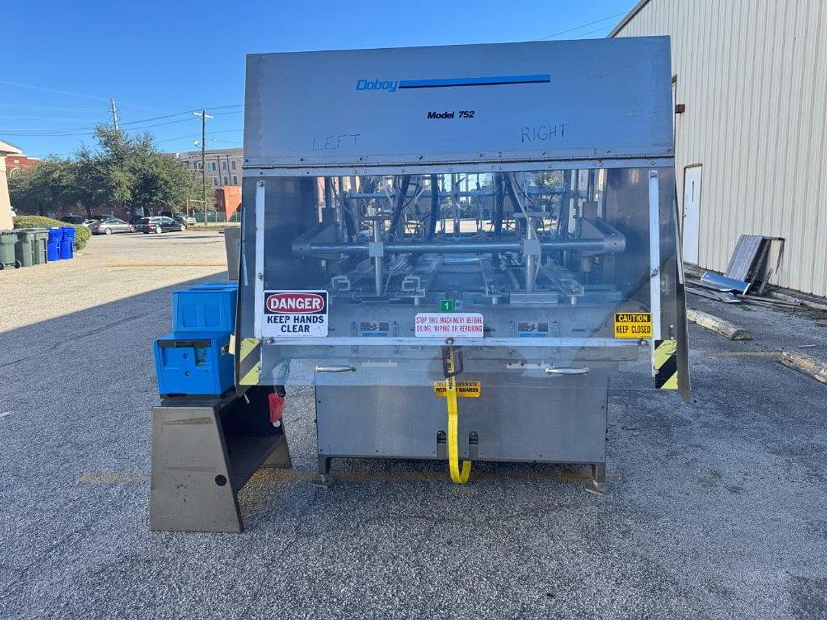 Used Doboy 752 Tray Former with Hot Melt Glue