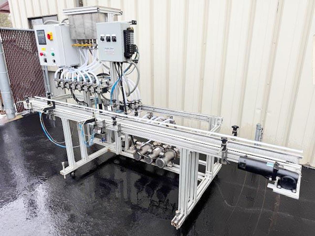 Used Equipment Express (E-PAK) 8-Valve Inline Bottle Filler