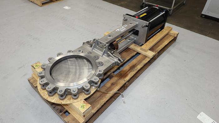 Used Fabri-Valve 16" Air Operated Knife Gate Valve #44551