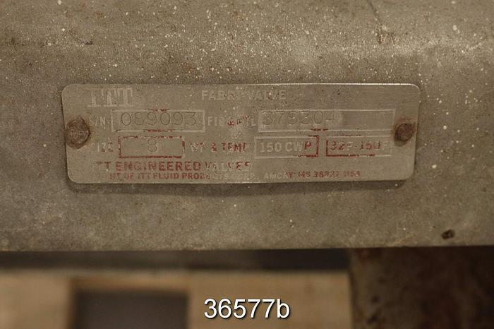 Used Fabri 8" Hand Operated Knife Gate Valve #36577