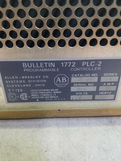 Used Allen Bradley 1772-LP3 1772LP3 PLC-2 Programmable Controller 2/30 PLC ser A