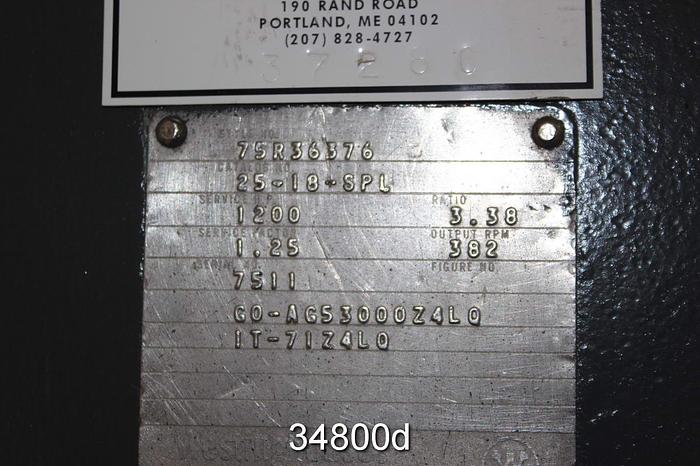 Used Westinghouse Gearbox, 3.38/1, Cat. No. 25-18-SPL, 75R36376 #34800