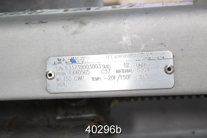 Used Fabri 14" Hand Operated Knife Gate Valve #40296