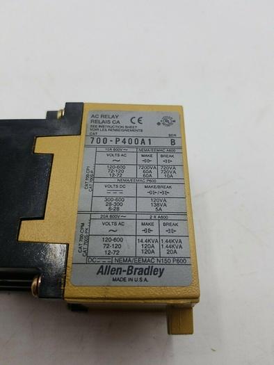 Used ALLEN BRADLEY AC RELAY 700-P400A1 SER B