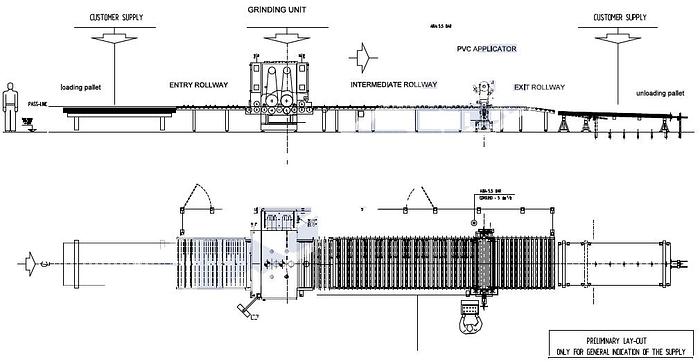 Used COSTA S.S. Sheet Surface Finishing Line #4365