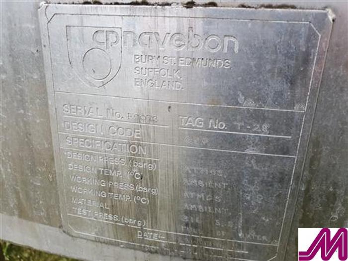 Used 7,500 Litre Stainless Steel Insulated Tank
