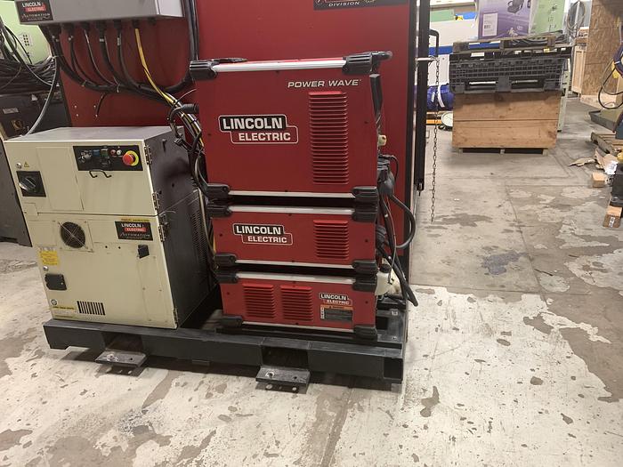 Used LINCOLN ELECTRIC SYSTEM 20 MIG WELDING CELL WITH FANUC ARCMATE 100IC ROBOT AND R30iB CONTROLLER