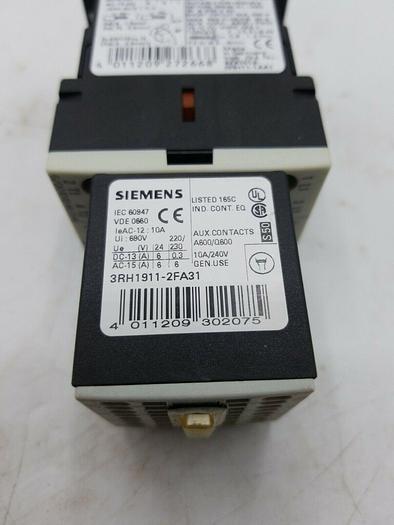 Used Siemens 3ZX1012-ORH11-1AA1, 3RH1911-2FA31