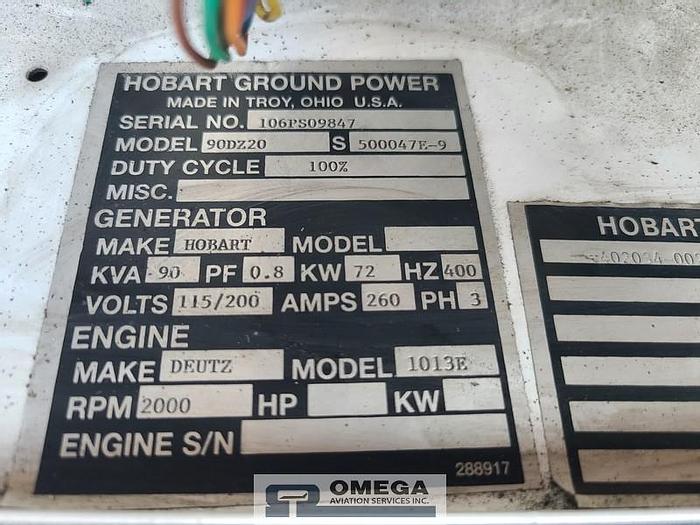 Used Hobart 90 KVA AC Ground Power Unit