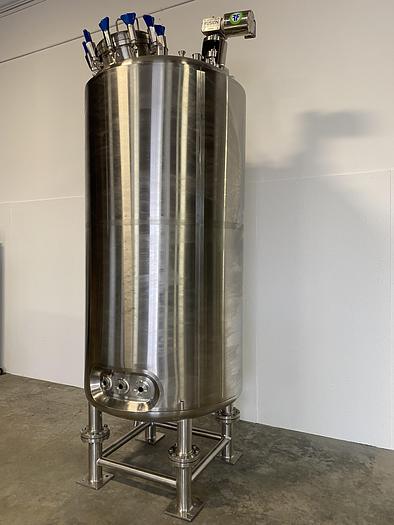 Used Holloway  2000 Liter Stainless Steel 100 PSI Jacketed Process Vessel w/ Agitator