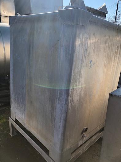 Used 400 Gallon Stainless Steel Square Tank