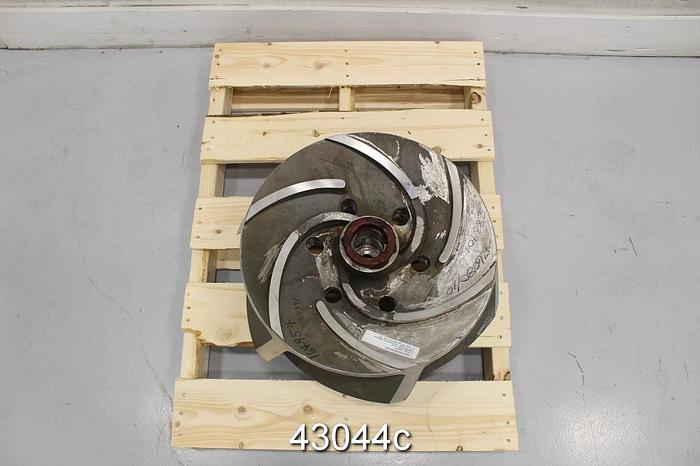 Used Sulzer APT 54-20 21.6" Stainless Steel 6-Vane Open Type Impeller #43044