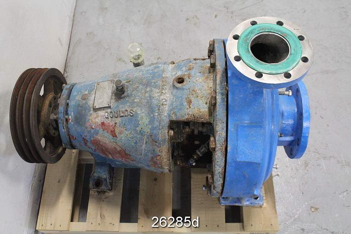 Used Goulds 3175 Goulds 3175, 4X6X18, 5 Vane Impeller, 16" Impeller Diameter, Stainless Steel Impeller, Stainless Steel Casing, Stainless Steel Suction Side Plate, Stainless Steel Stuffing Box, Packing #26285