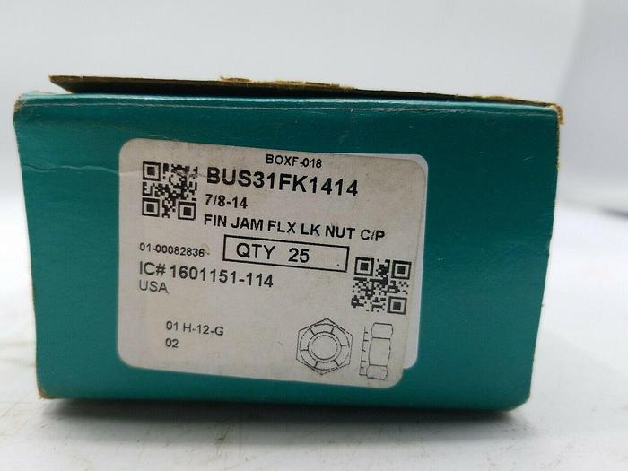 BUS31FK1414 7/8-14 FIN JAM FLX LK NUT C/P QTY 25