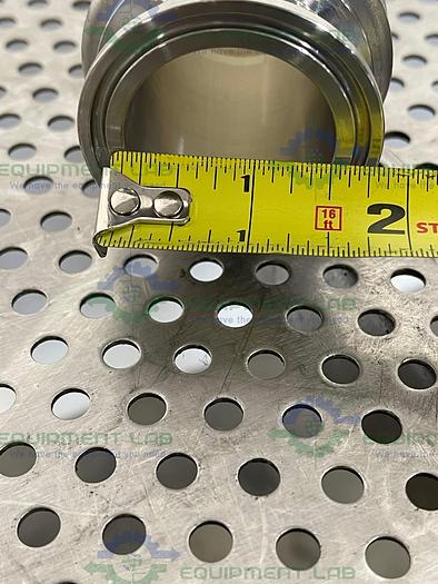 Used Sani-Tech  STHT-WR-1500 18" Silicone Hose w/ 1 1/2" Sanitary Fitting