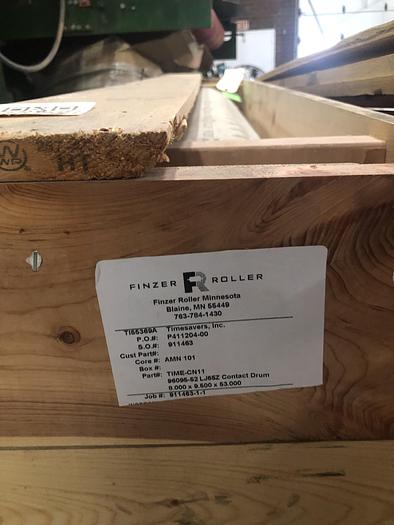 Used TIMESAVERS REPLACEMENT RUBBER COVERED CONTACT DRUM