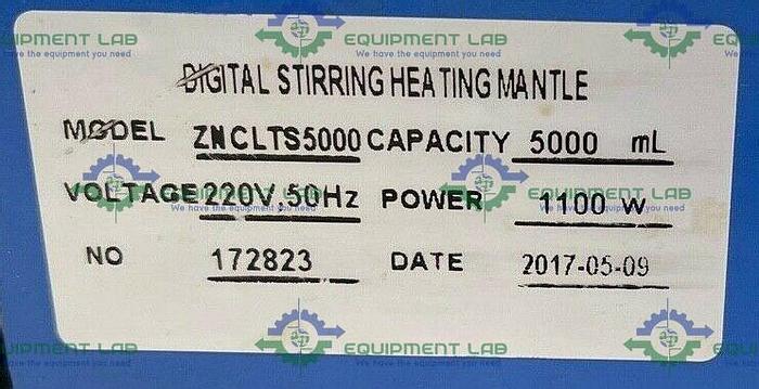 Used ZNCL-TS 5000ml Digital Magnetic Stirrer Electric Heating Mantle Mixer 220V
