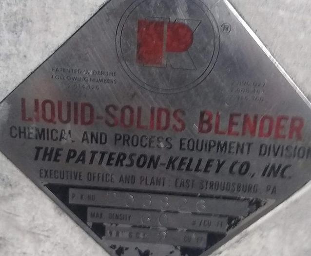 Usado 2 cuft Patterson Kelley Twin Shell blender with Liquid Solids Bar 2 cuft