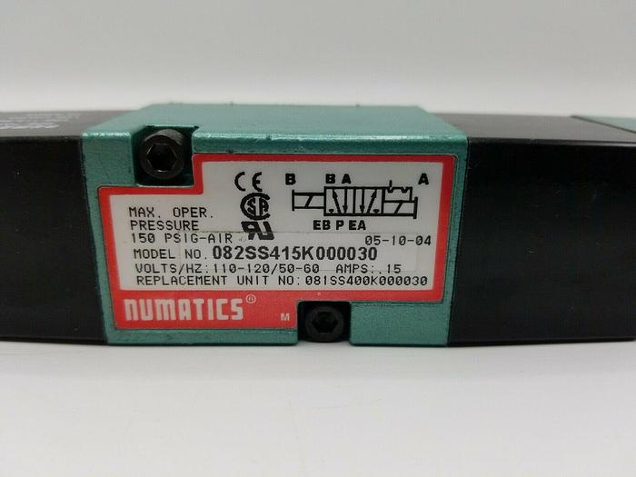 Used Numatics 082SS415K000030 15 Amps 228-703B