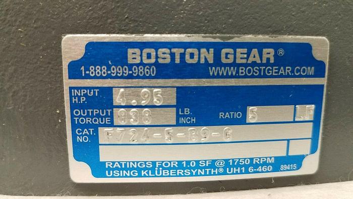 Used Boston Gear Worm Gear Speed Reducer 700 Series
