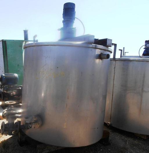 Used Tank, 750 Gallon, S/st, Agit, 3 HP, (4) #C735196