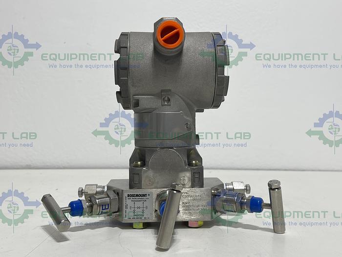 Rosemount 3051 Smart Pressure Transmitter 3051CD1A02A1JS5 w/ C305121124 Manifold