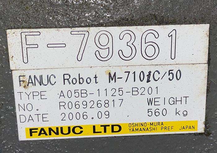 Used 2011 FANUC FANUC M710iC/50