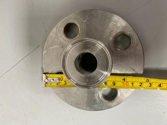 Used Stainless Steel A/SA182 Flange to Sanitary Fitting w/ 17" Dip Tube & 1" SF